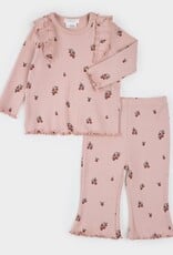 Petit Lem 2PC SET TOP + PANT KNIT PINK Tiny Apples