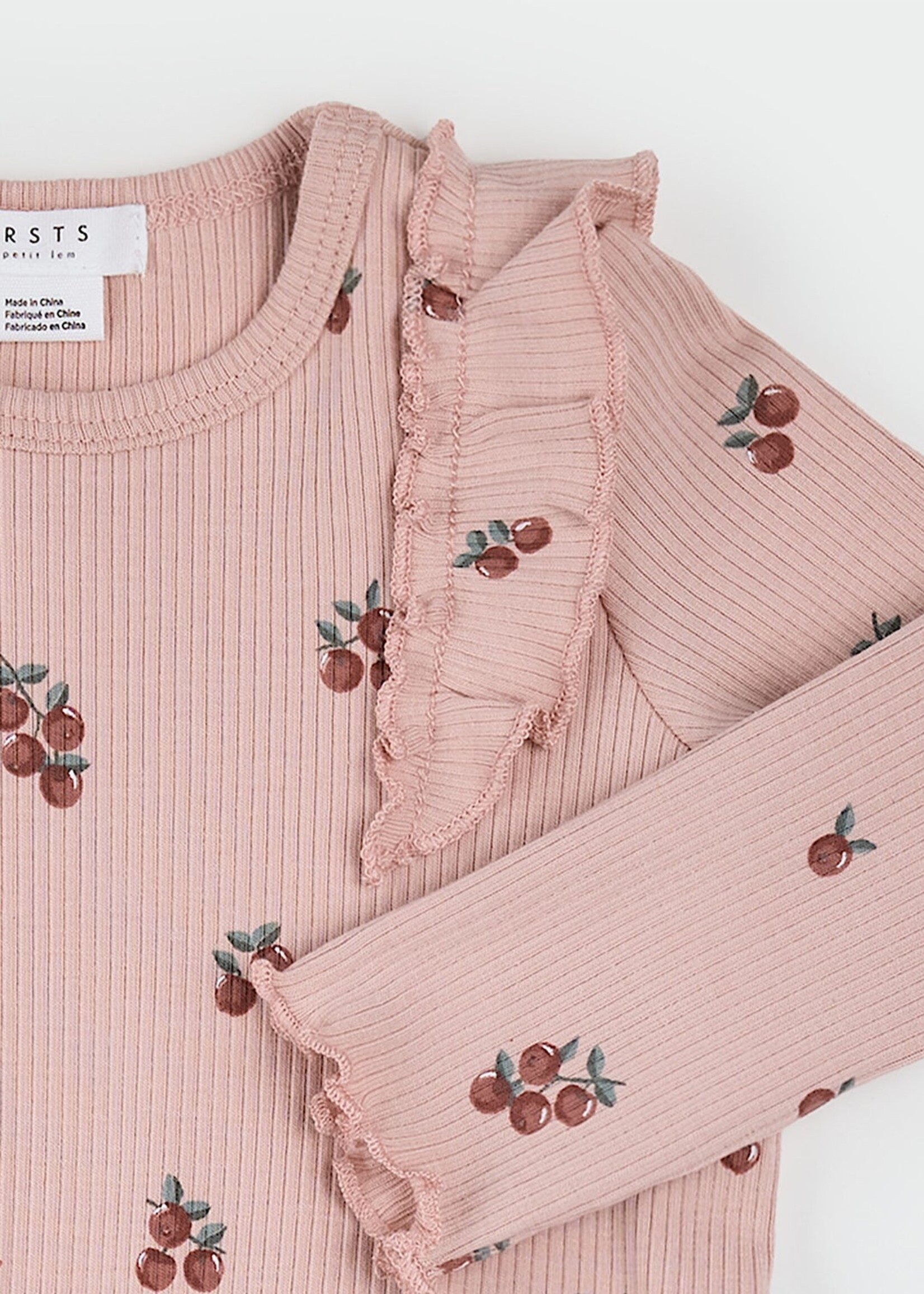 Petit Lem 2PC SET TOP + PANT KNIT PINK Tiny Apples