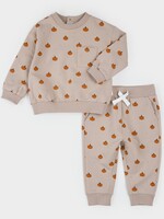 Petit Lem 2PC SET TOP + PANT KNIT Pumpkin Print