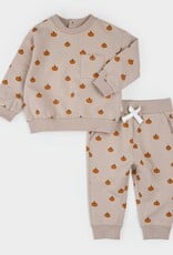 Petit Lem 2PC SET TOP + PANT KNIT Pumpkin Print