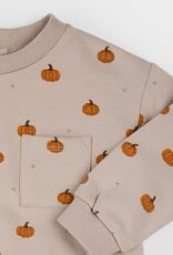 Petit Lem 2PC SET TOP + PANT KNIT Pumpkin Print
