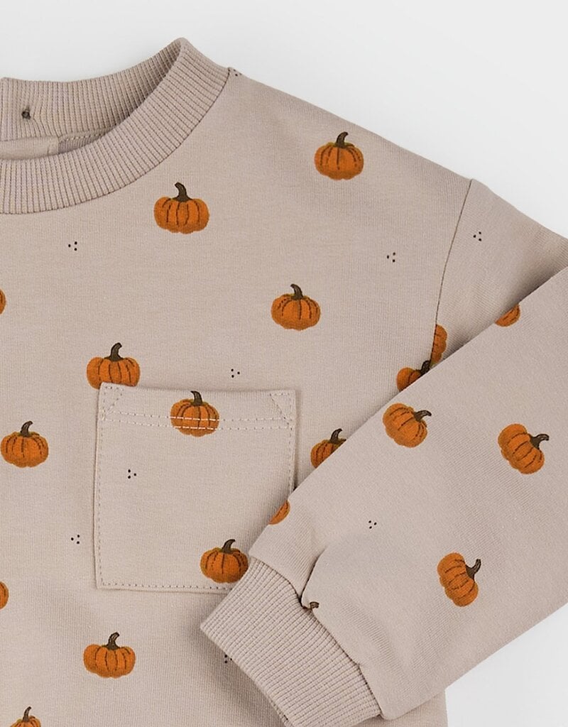Petit Lem 2PC SET TOP + PANT KNIT Pumpkin Print