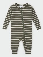 Petit Lem SLEEPER KNIT-GREEN STRIPE