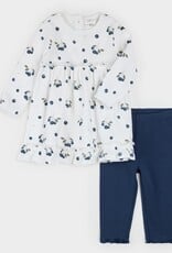 Petit Lem 2PC SET DRESS LEGGINGS KNIT Blueberry Print