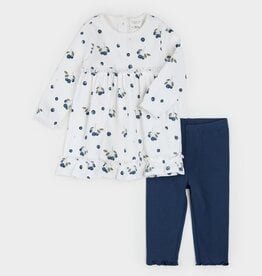Petit Lem 2PC SET DRESS LEGGINGS KNIT Blueberry Print