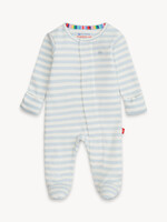 Magnetic Me BLUE STRIPE ORGANIC COTTON FOOTIE