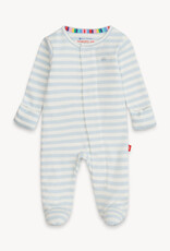 Magnetic Me BLUE STRIPE ORGANIC COTTON FOOTIE