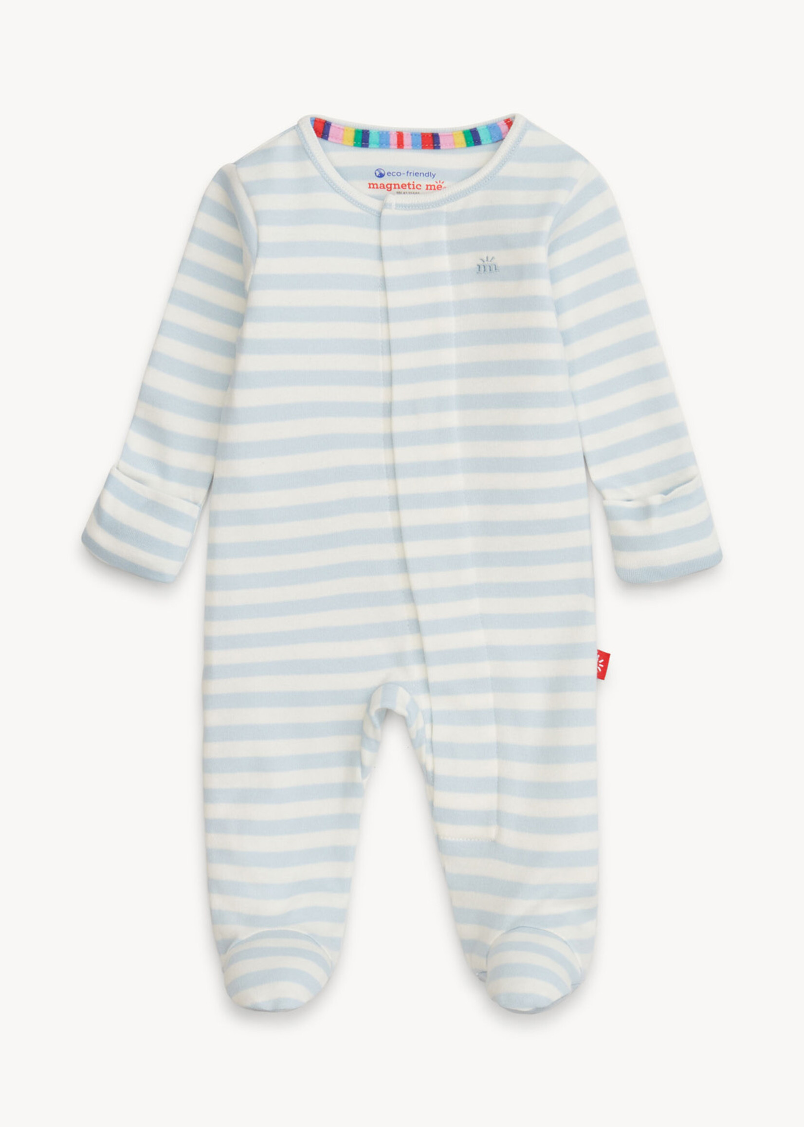 Magnetic Me BLUE STRIPE ORGANIC COTTON FOOTIE