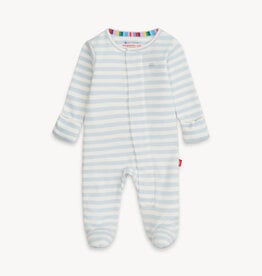 Magnetic Me BLUE STRIPE ORGANIC COTTON FOOTIE