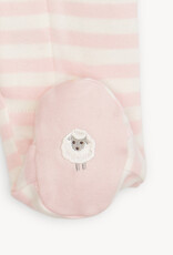 Magnetic Me PINK STRIPE ORGANIC COTTON FOOTIE