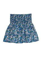 Bisby Shirred Circle Skirt - Brookline Blossoms Blue