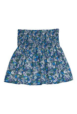 Bisby Shirred Circle Skirt - Brookline Blossoms Blue