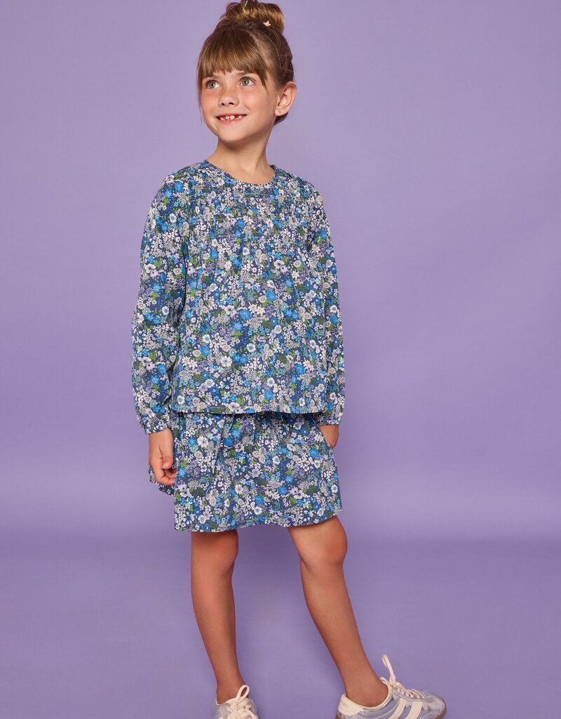Bisby Anita Top - Brookline Blossoms Blue