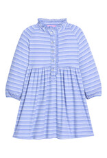 Bisby Amelia Dress - Blue Sparkle Stripe