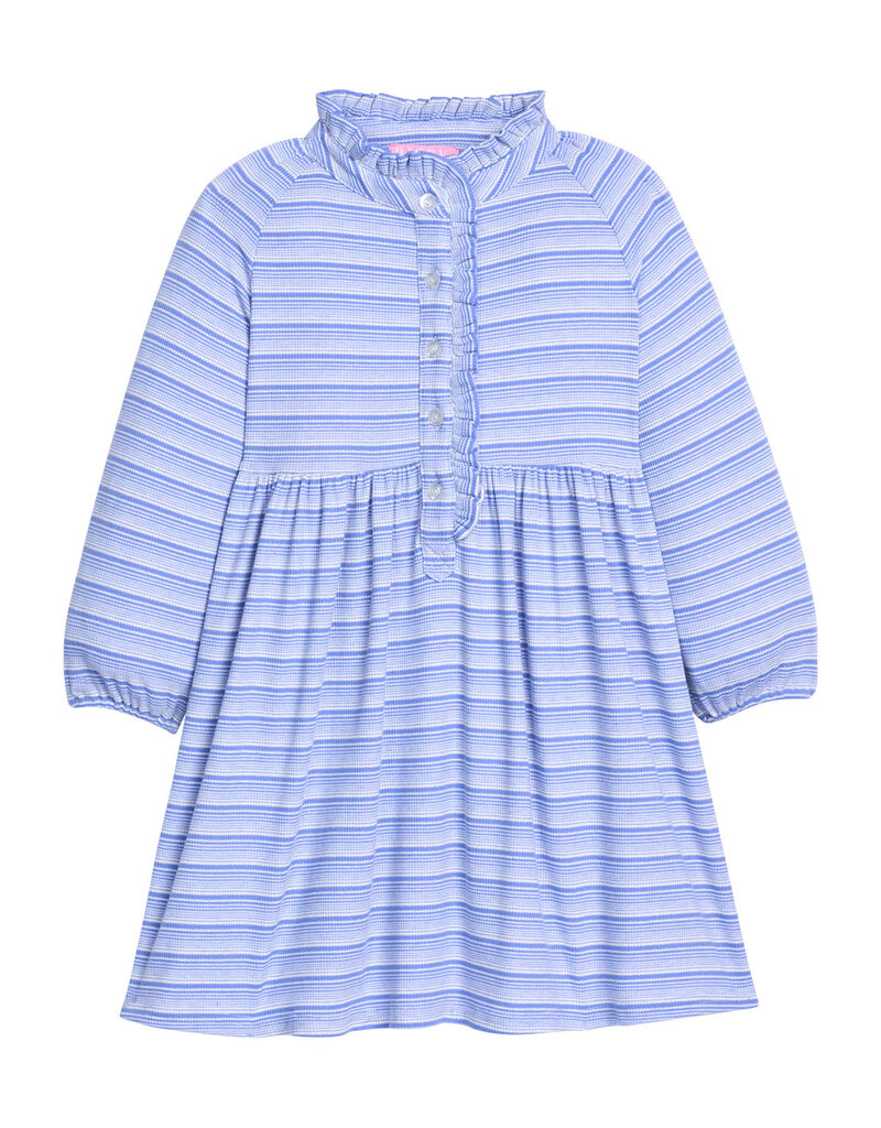 Bisby Amelia Dress - Blue Sparkle Stripe