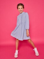 Bisby Amelia Dress - Blue Sparkle Stripe