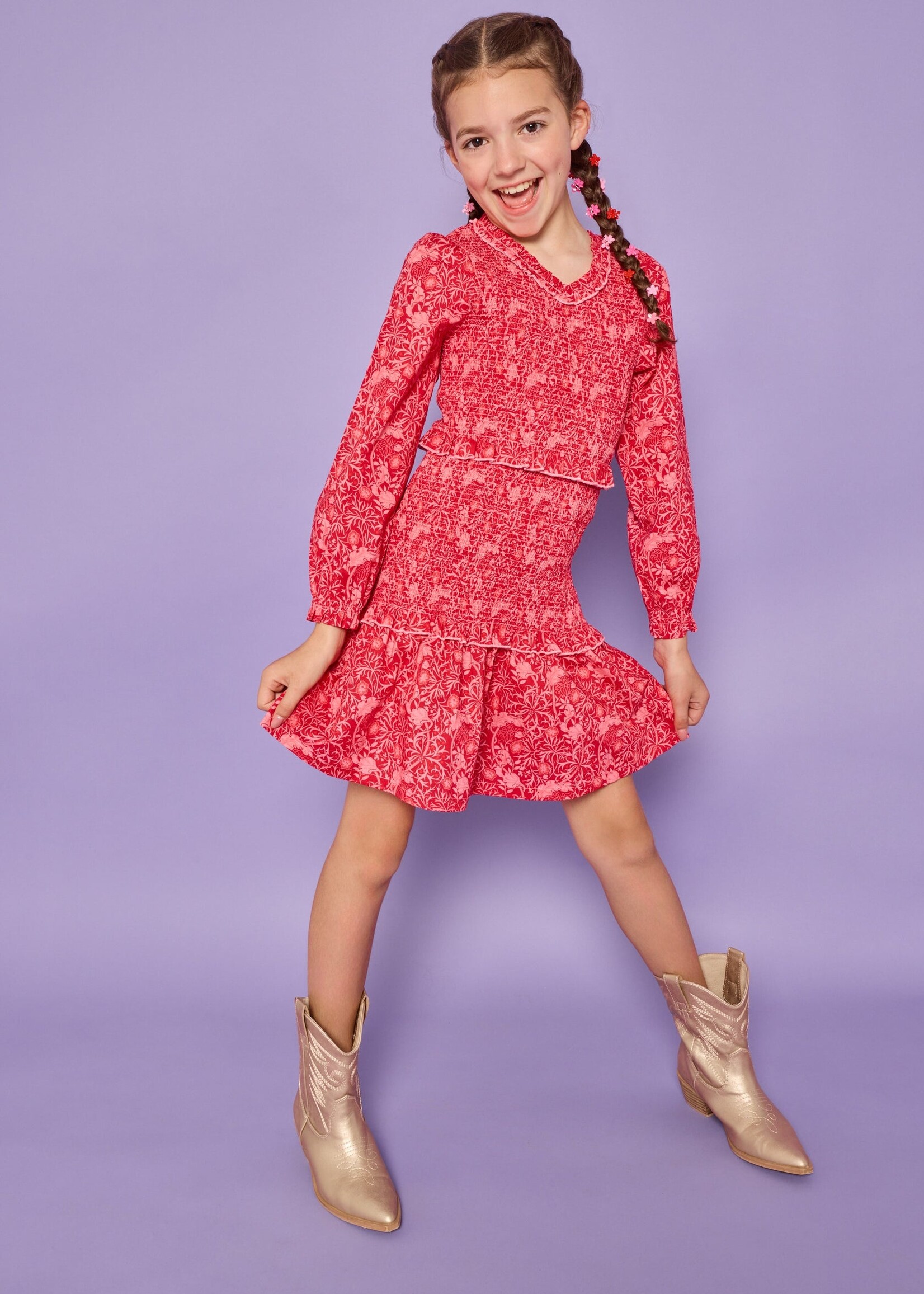 Bisby Indie Dress - Cambridge Crimson Floral