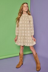 Bisby Jody Dress - Stone Patchwork