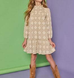 Bisby Jody Dress - Stone Patchwork