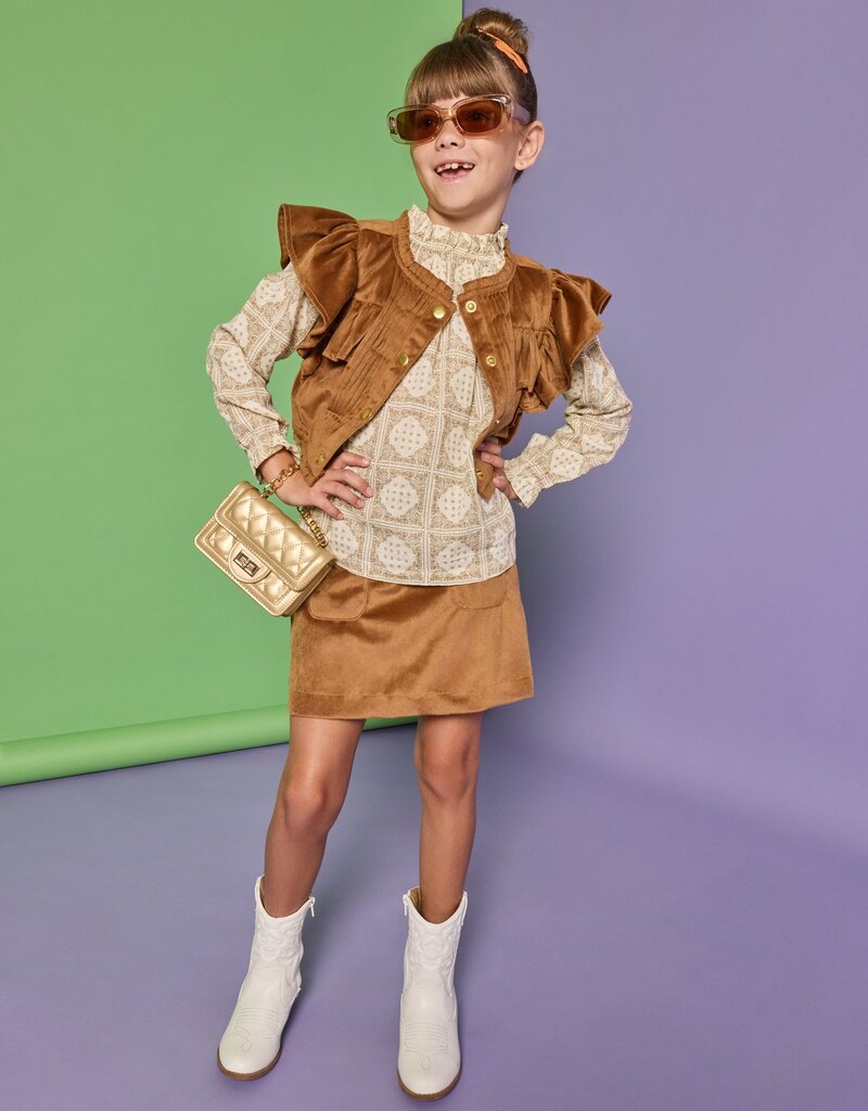 Bisby Tory Top - Stone Patchwork