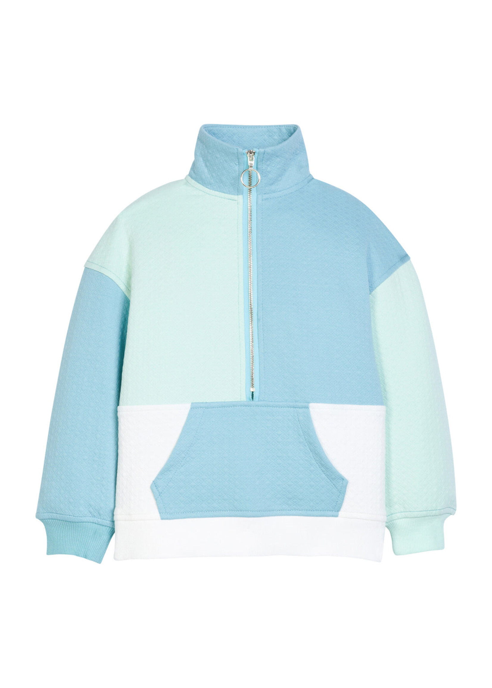 Bisby Color Block Pullover - Blue and Mint