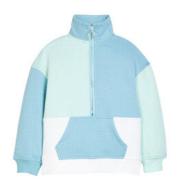 Bisby Color Block Pullover - Blue and Mint