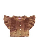Bisby Annie Top - Brown Faux Suede