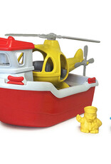 Green Toys Rescue Boat & Helicopter
