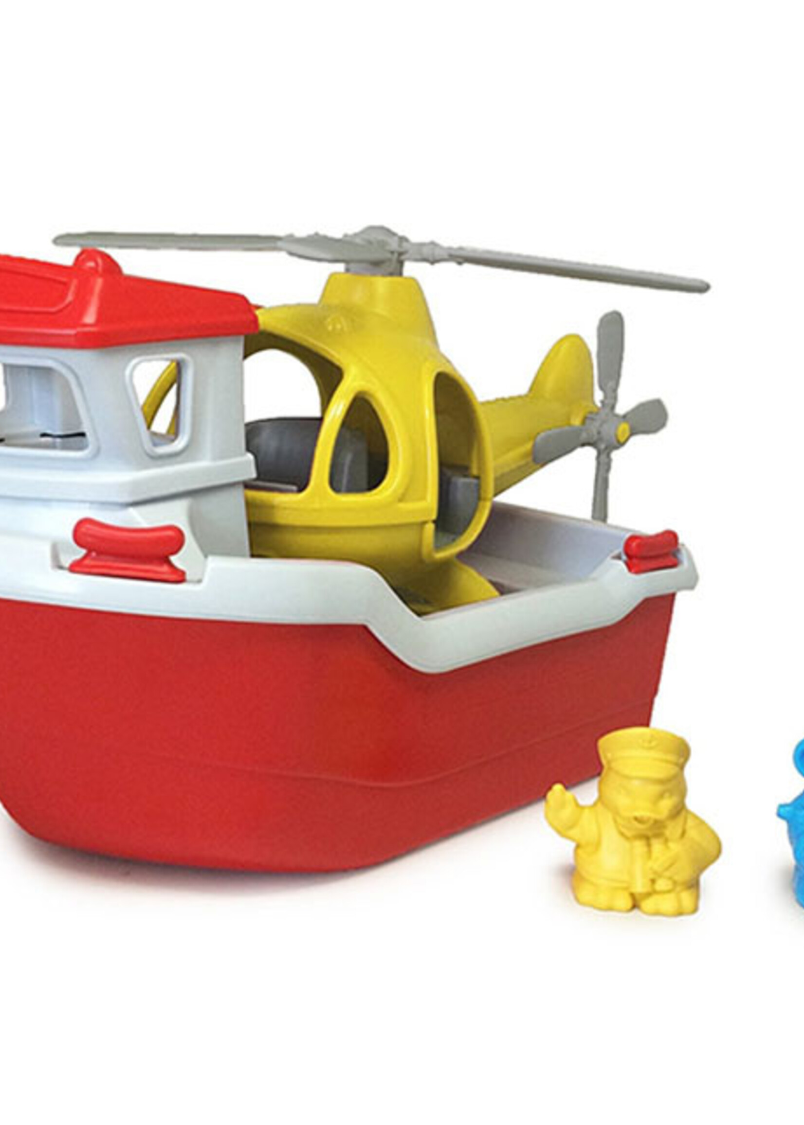 Green Toys Rescue Boat & Helicopter
