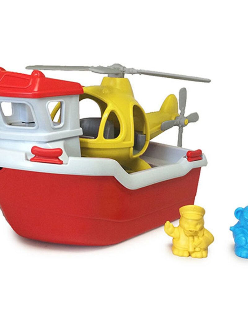 Green Toys Rescue Boat & Helicopter