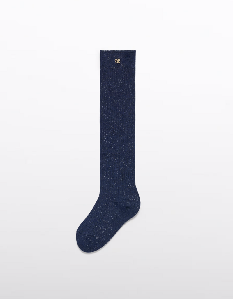 Abel & Lula Rib Knit Knee High Socks Blue