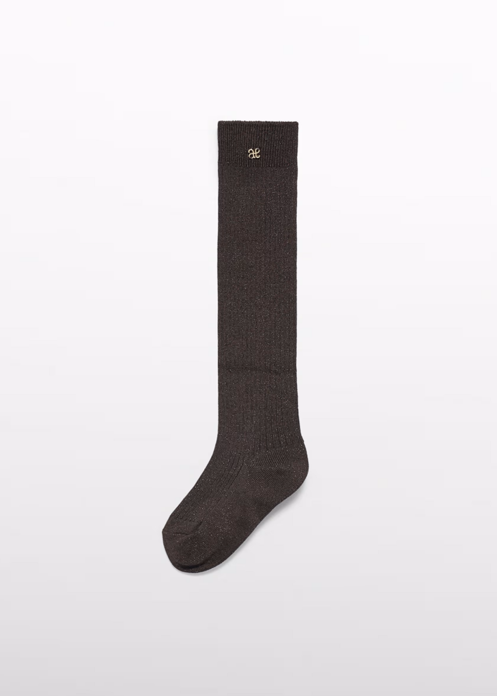 Abel & Lula Rib Knit Knee High Socks Brown