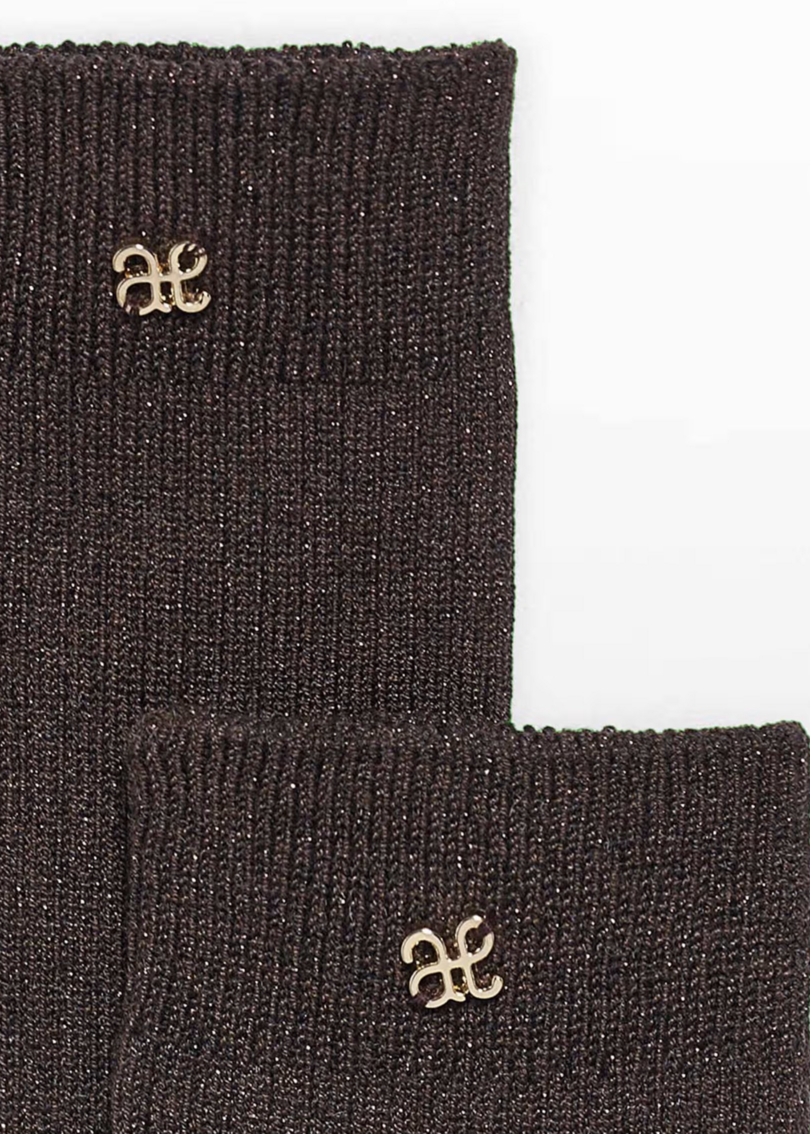 Abel & Lula Rib Knit Knee High Socks Brown