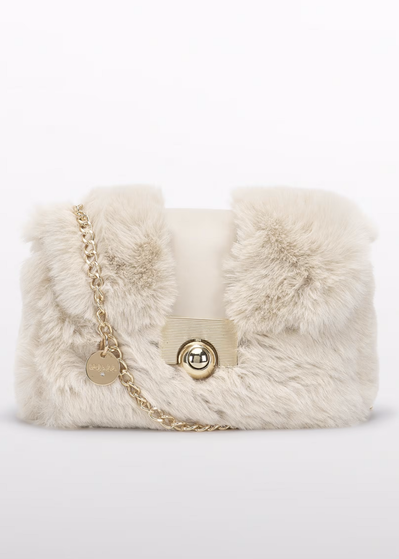 Abel & Lula Faux Fur Purse Cream