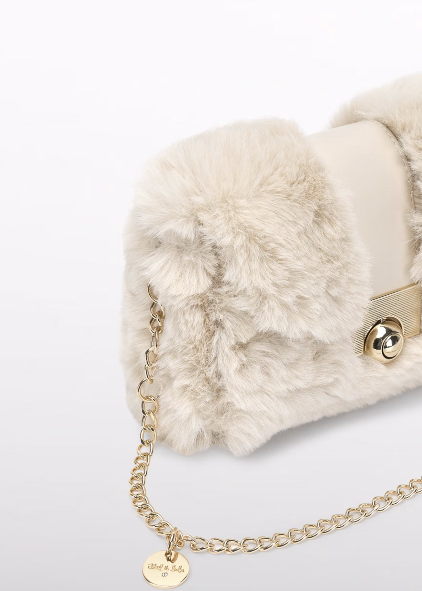 Abel & Lula Faux Fur Purse Cream