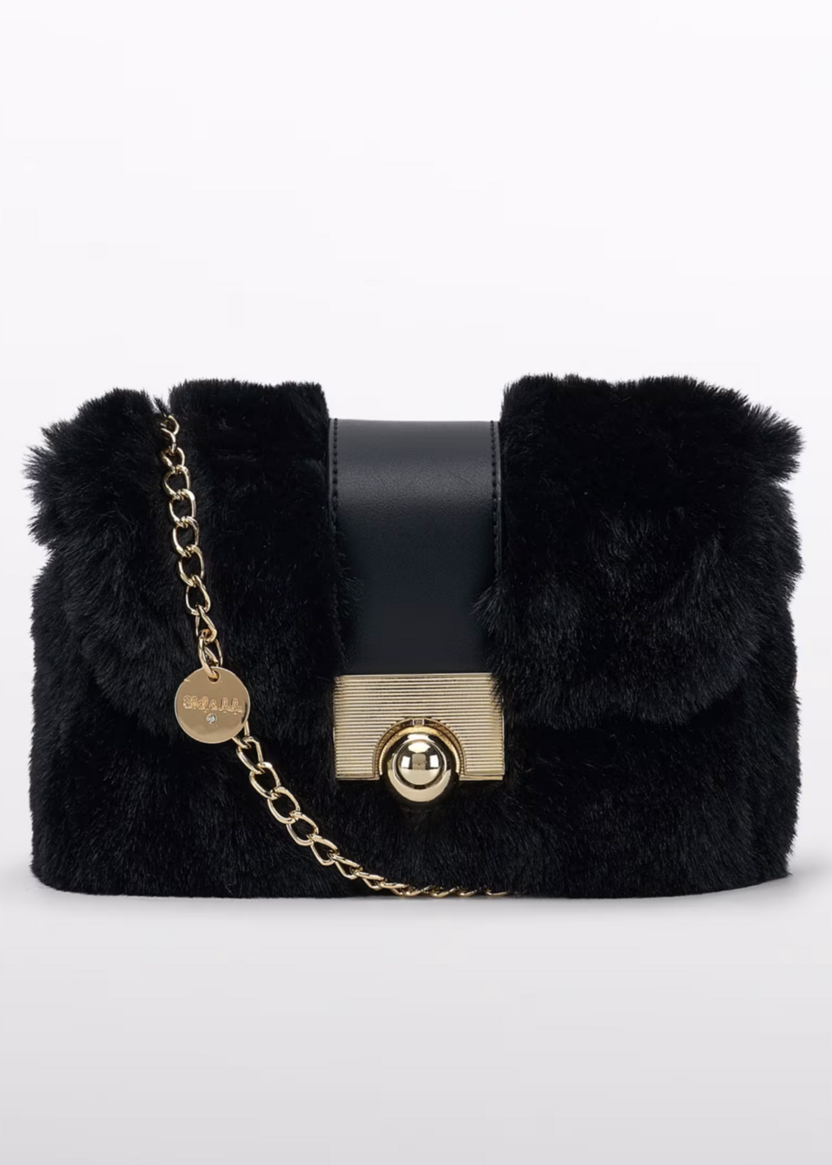 Abel & Lula Faux Fur Purse Black