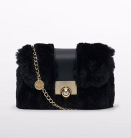 Abel & Lula Faux Fur Purse Black