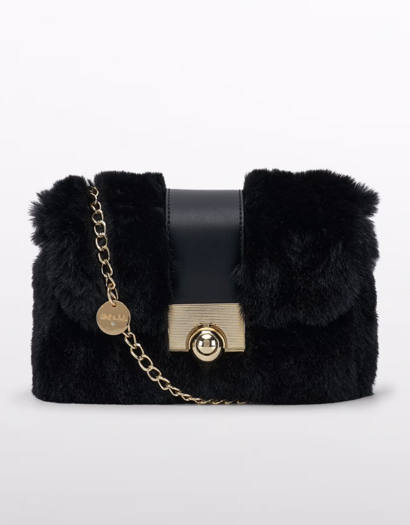 Abel & Lula Faux Fur Purse Black