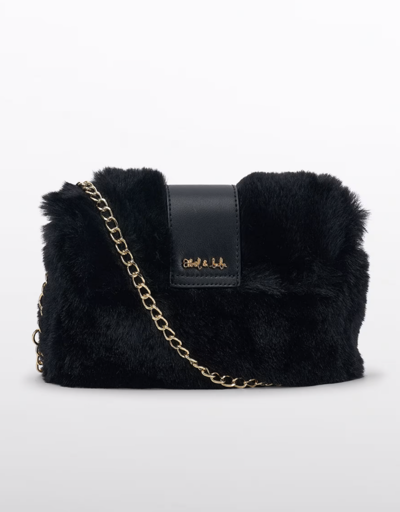 Abel & Lula Faux Fur Purse Black