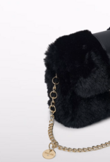 Abel & Lula Faux Fur Purse Black