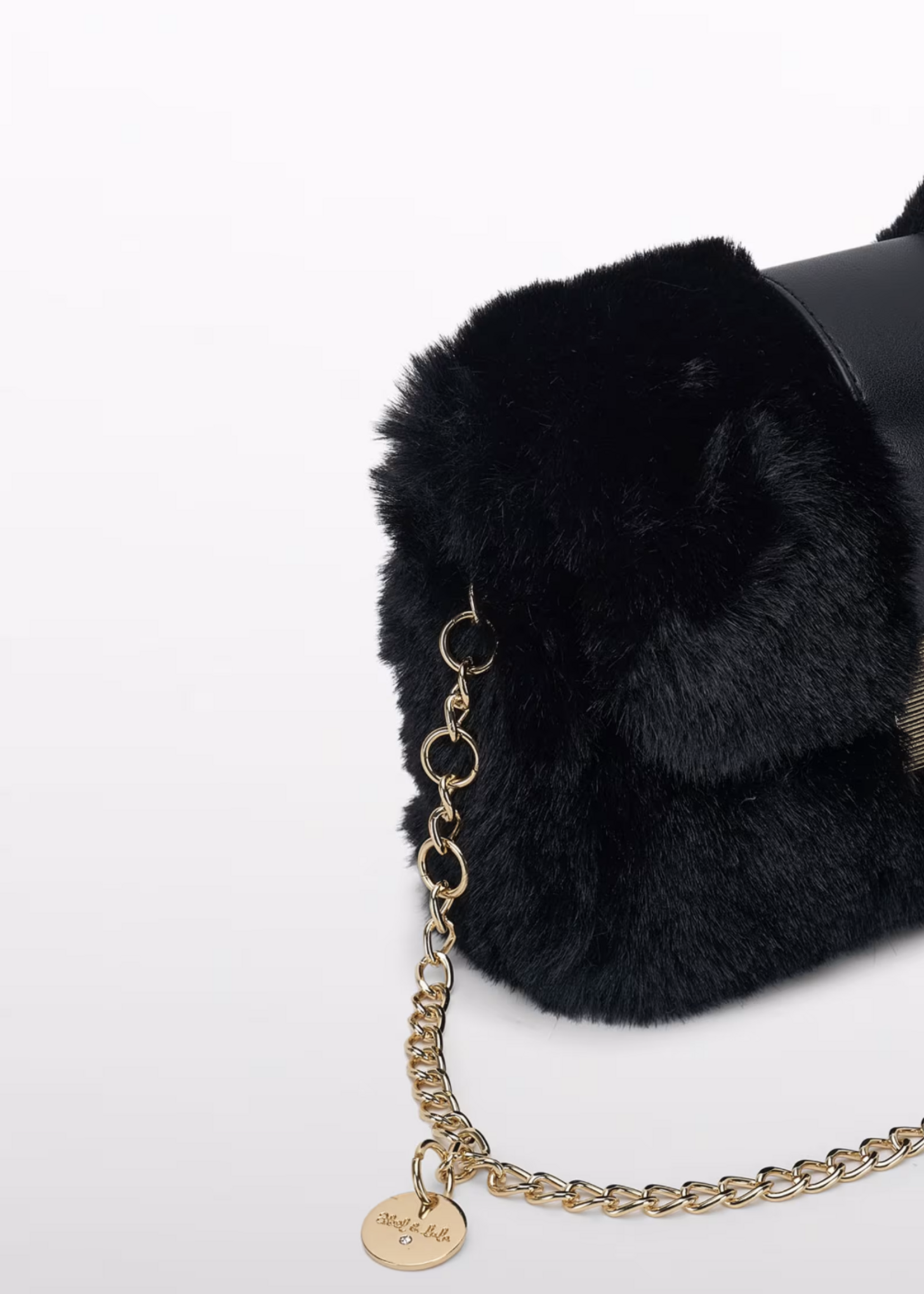 Abel & Lula Faux Fur Purse Black