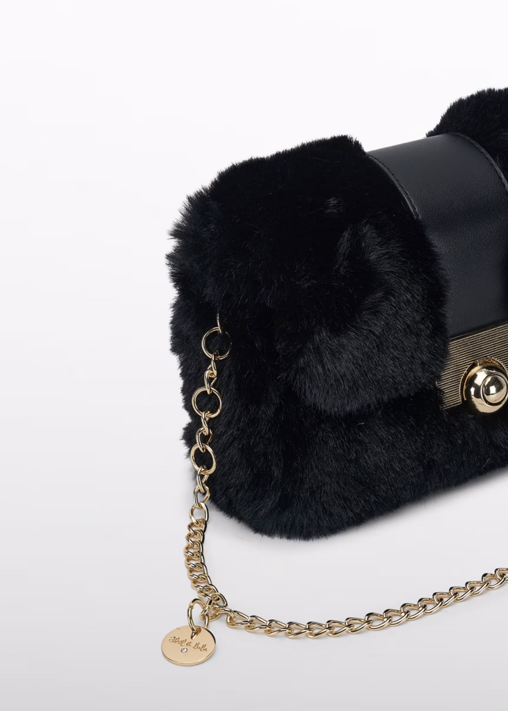 Abel & Lula Faux Fur Purse Black