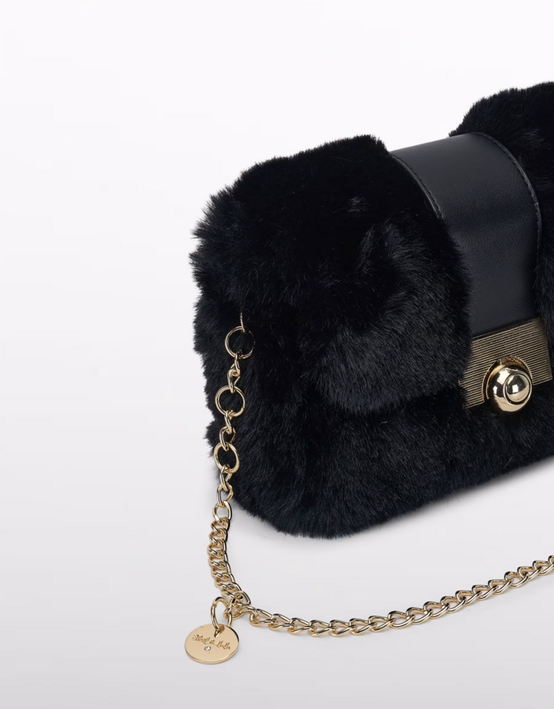 Abel & Lula Faux Fur Purse Black