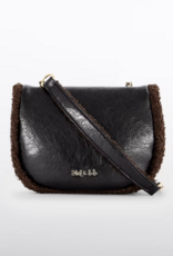 Abel & Lula Mixed Faux Shearling Bag Brown