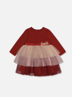 Deux par Deux Dress w/Glittering Skirt Jester Red