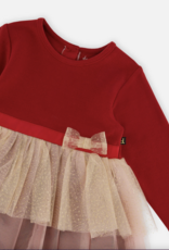 Deux par Deux Dress w/Glittering Skirt Jester Red