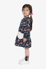 Deux par Deux French Terry Dress Printed Tulips
