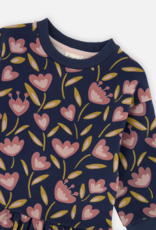 Deux par Deux French Terry Dress Printed Tulips