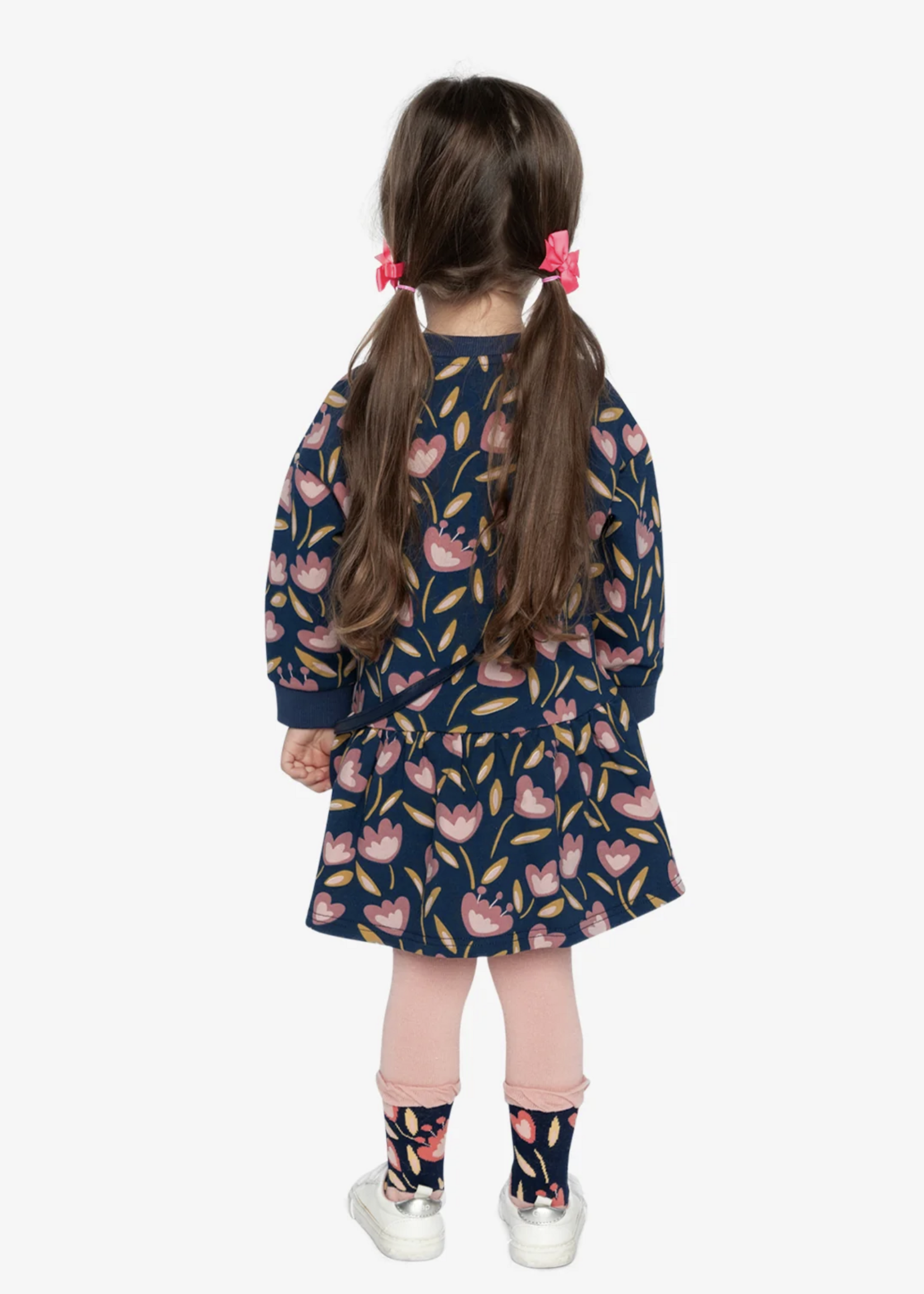 Deux par Deux French Terry Dress Printed Tulips