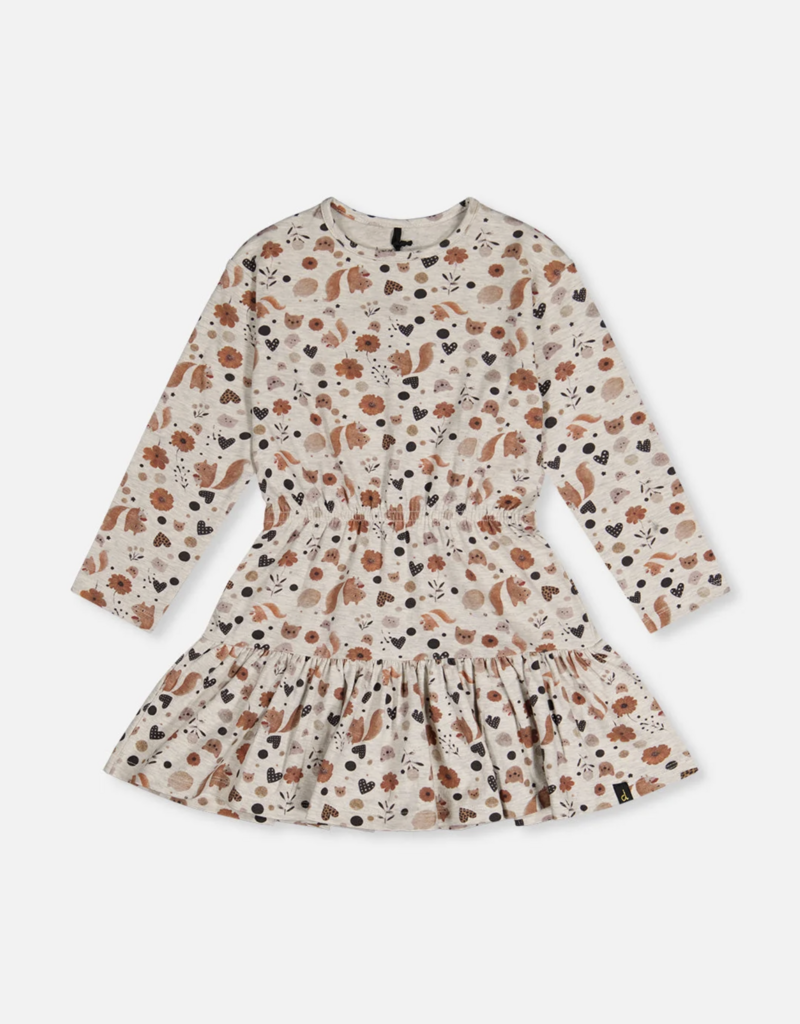 Deux par Deux Organic Cotton Dress Printed Squirrels